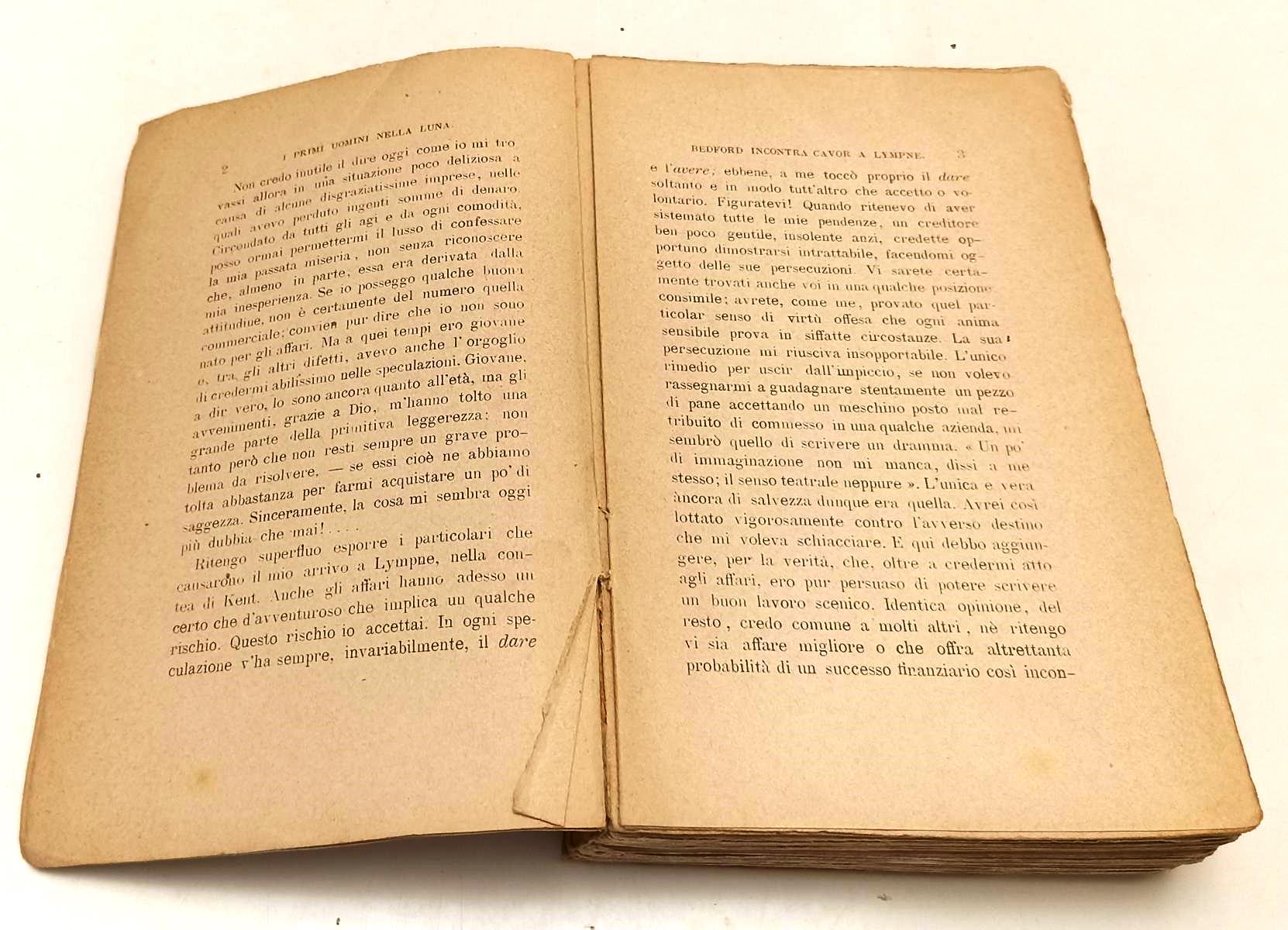 LN- I PRIMI UOMINI NELLA LUNA ROMANZO FANTASTICO - H.G. WELLS- VALLARDI- B- XFS5