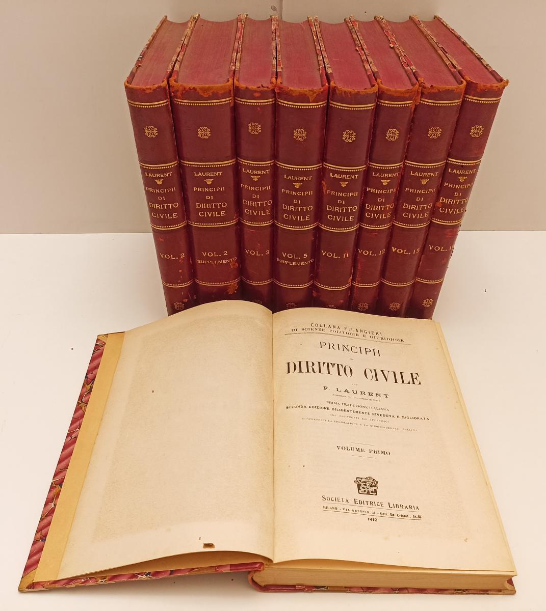 LH- PRINCIPI DI DIRITTO CIVILE LOTTO 9 VOLUMI - LAURENT - SEI - C - BLCP50