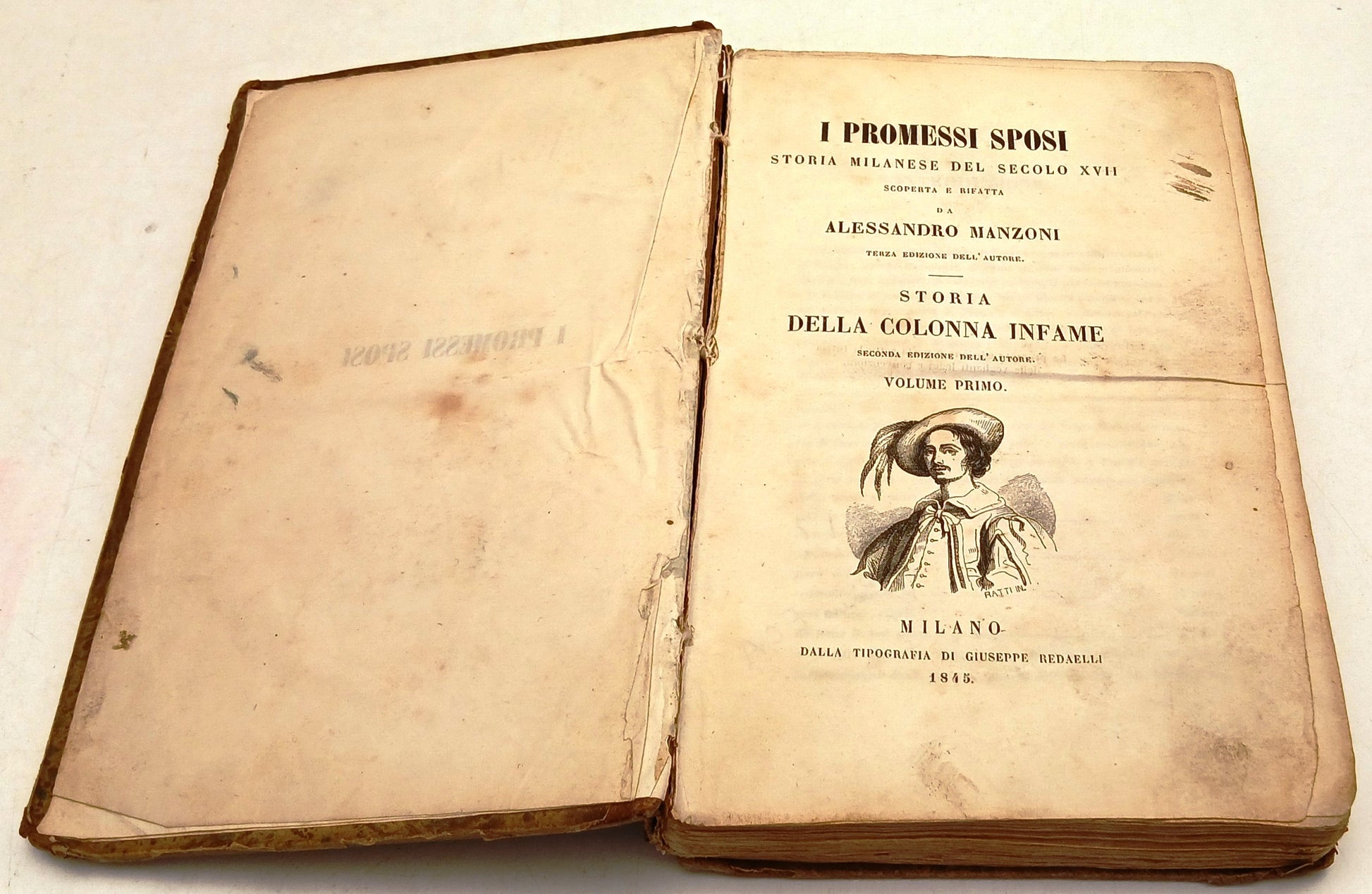 LN- I PROMESSI SPOSI STORIA COLONNA INFAME - MANZONI - RADAELLI- 1845 - C- ZFS73