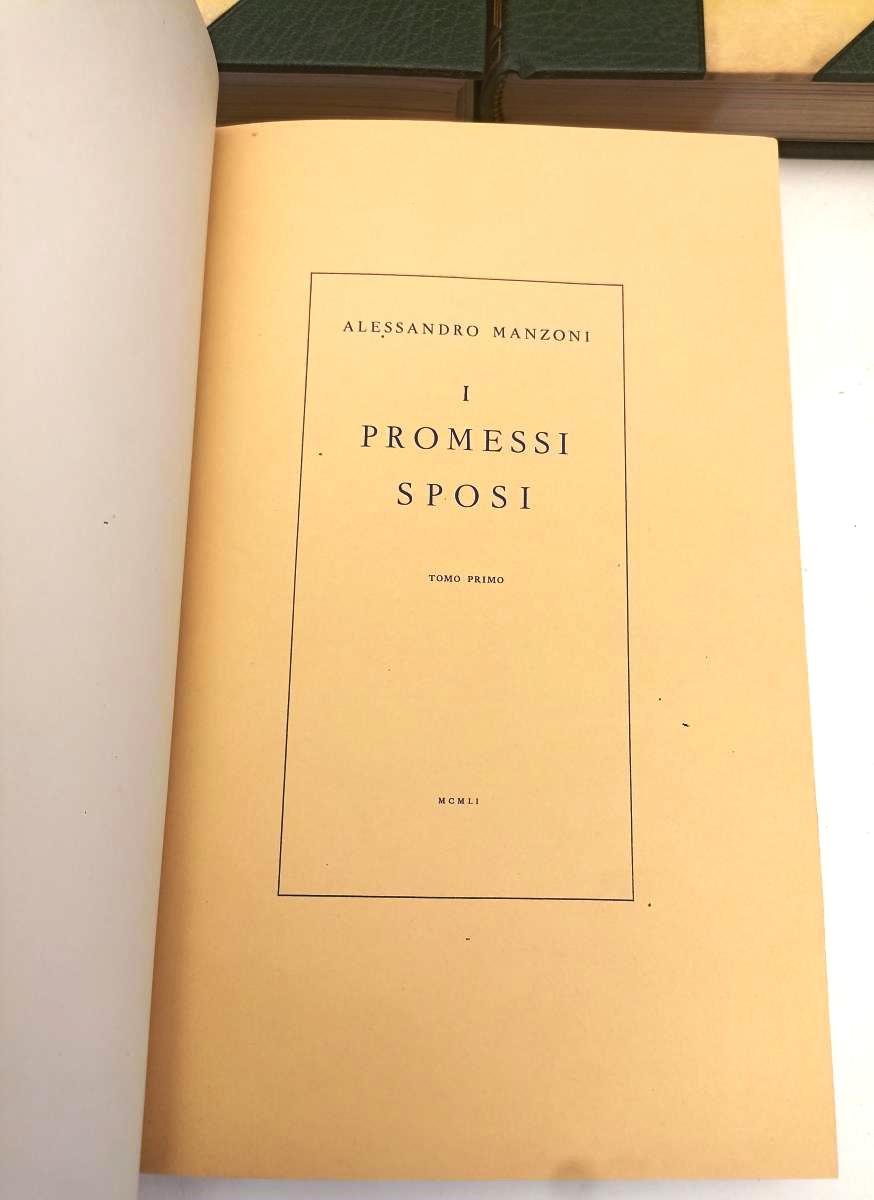 LN- I PROMESSI SPOSI COFANETTO 3 VOLUMI RILEGATI- MANZONI- VALLONE- 1952- C- ZFS
