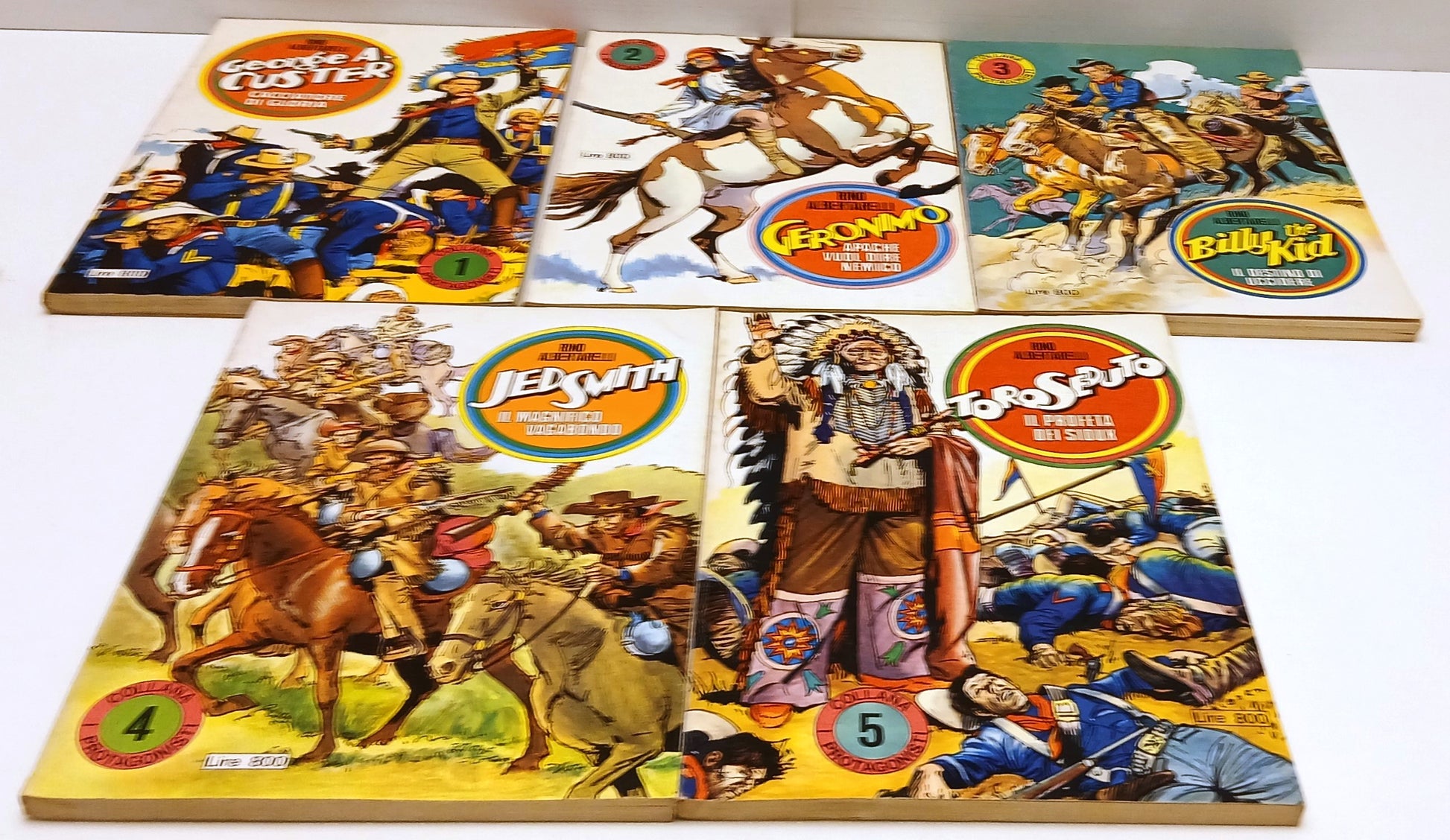 FV- I PROTAGONISTI 1/10 COLLEZIONE COMPLETA- ALBERTARELLI- DAIM PRESS- 1974- H25