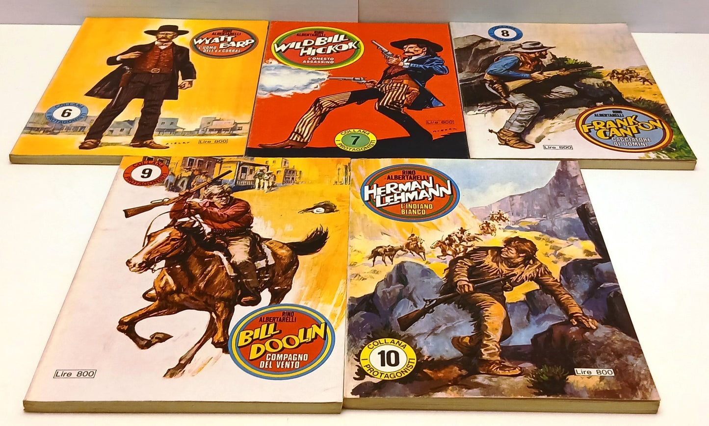 FV- I PROTAGONISTI 1/10 COLLEZIONE COMPLETA- ALBERTARELLI- DAIM PRESS- 1974- H25