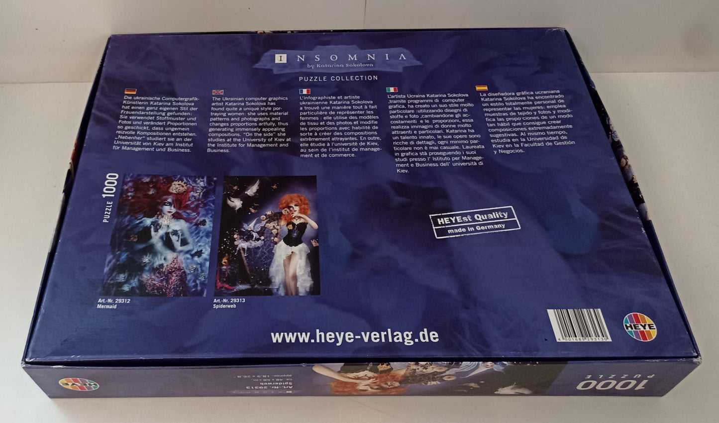 GG- HEYE PUZZLE 1000 PEZZI INSOMNIA COMPLETO SACCHETTO SIGILLATO - GTTSM23