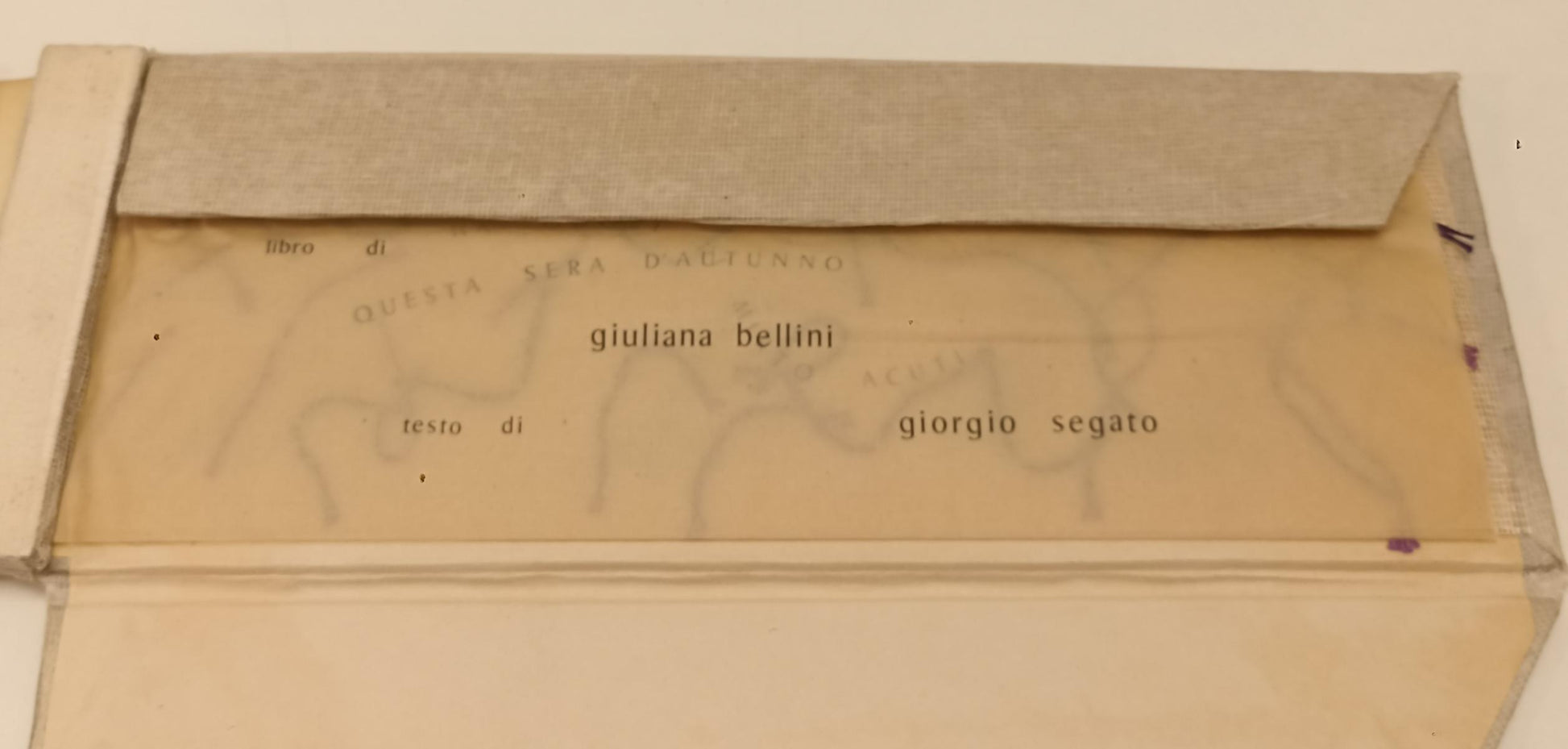LT- LIBRO D'ARTISTA GIULIANA BELLINI QUESTA SERA D'AUTUNNO- SEGATO - XFS134