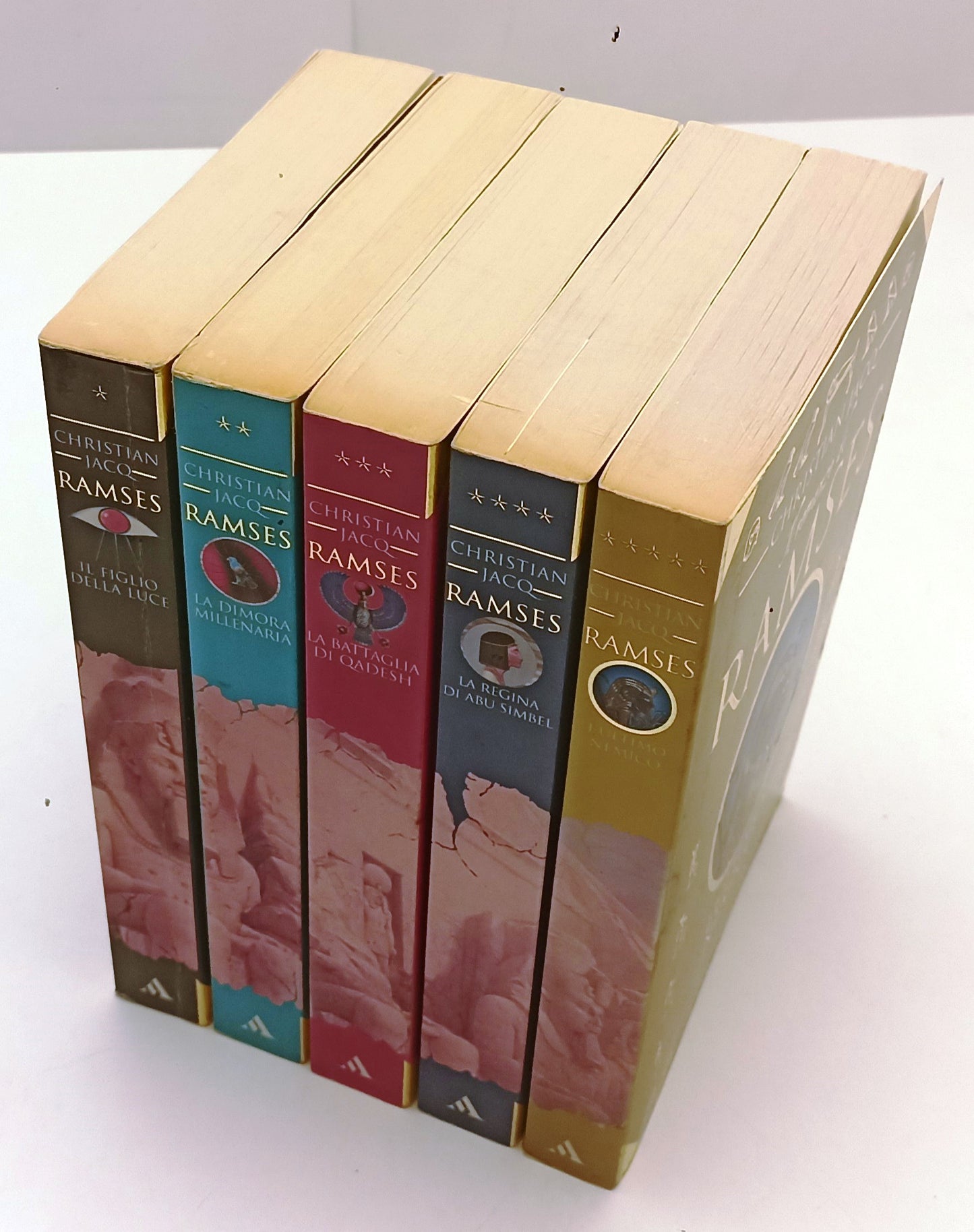 LN- IL ROMANZO DI RAMSES COFANETTO 5 VOLUMI - JACQ- MONDADORI--- 1998- B- ZFS170