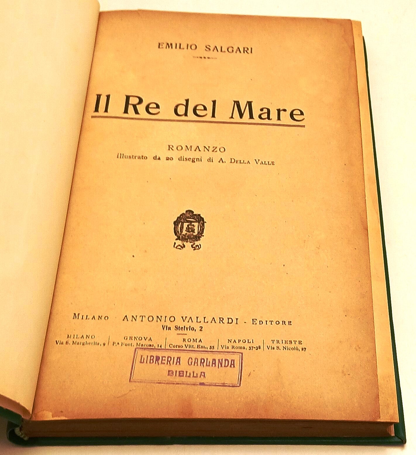 LN- IL RE DEL MARE illustrato da DELLA VALLE- SALGARI- VALLARDI- 1920- C- ZFS12