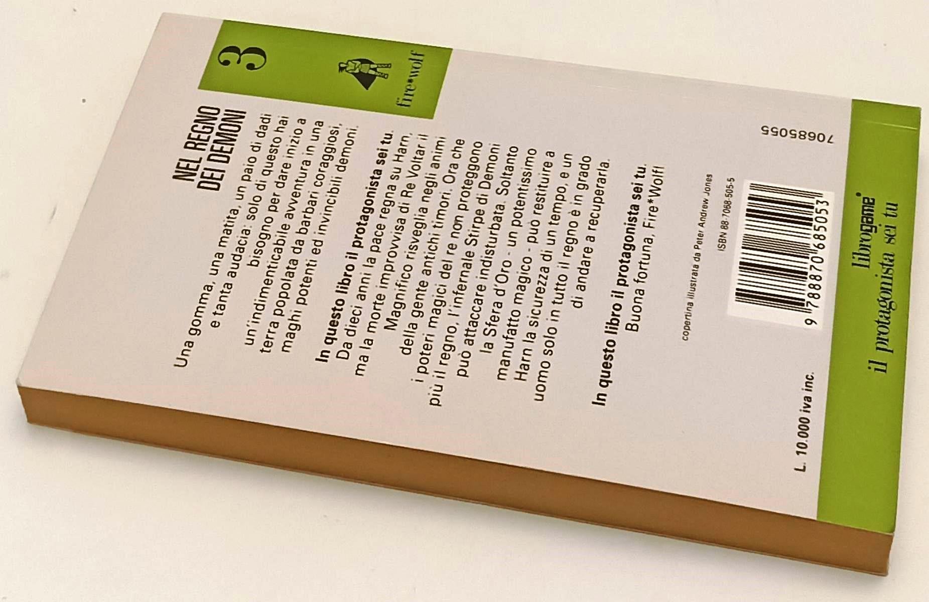 LN- NEL REGNO DEI DEMONI LIBROGAME - BRENNAN - ELLE - FIRE WOLF -- 1992 - B- XFS