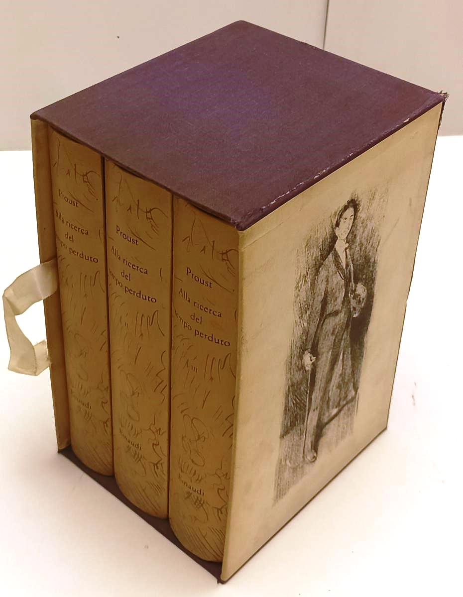 LN- ALLA RICERCA DEL TEMPO PERDUTO 3 VOLUMI- PROUST- EINAUDI- 1a ED.- 1961-C-XFS