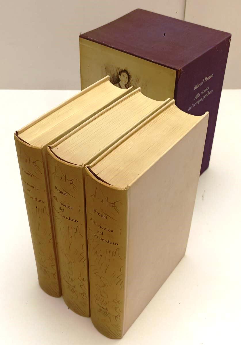 LN- ALLA RICERCA DEL TEMPO PERDUTO 3 VOLUMI- PROUST- EINAUDI- 1a ED.- 1961-C-XFS