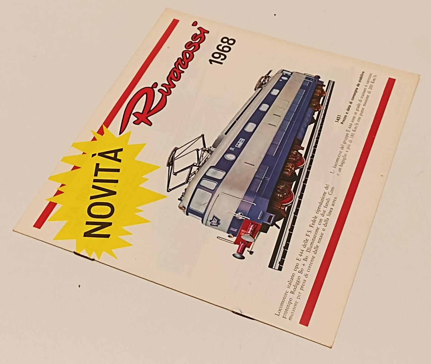 LR- RIVISTA MODELLISMO FERROVIARIO HO RIVAROSSI NOVITA' 1968 PIEGHEVOLE- RVSa275