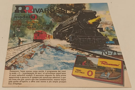 CV- CATALOGO RIVAROSSI MODELLO TRENO ELETTRICO SCALA "O" + PREZZI 1970 - RVSa520