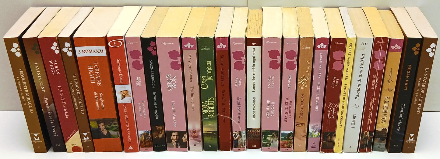 LN- BLOCCO LOTTO 25 ROMANZI COLLEZIONE HARMONY -- MONDADORI ---- B - BLCP11
