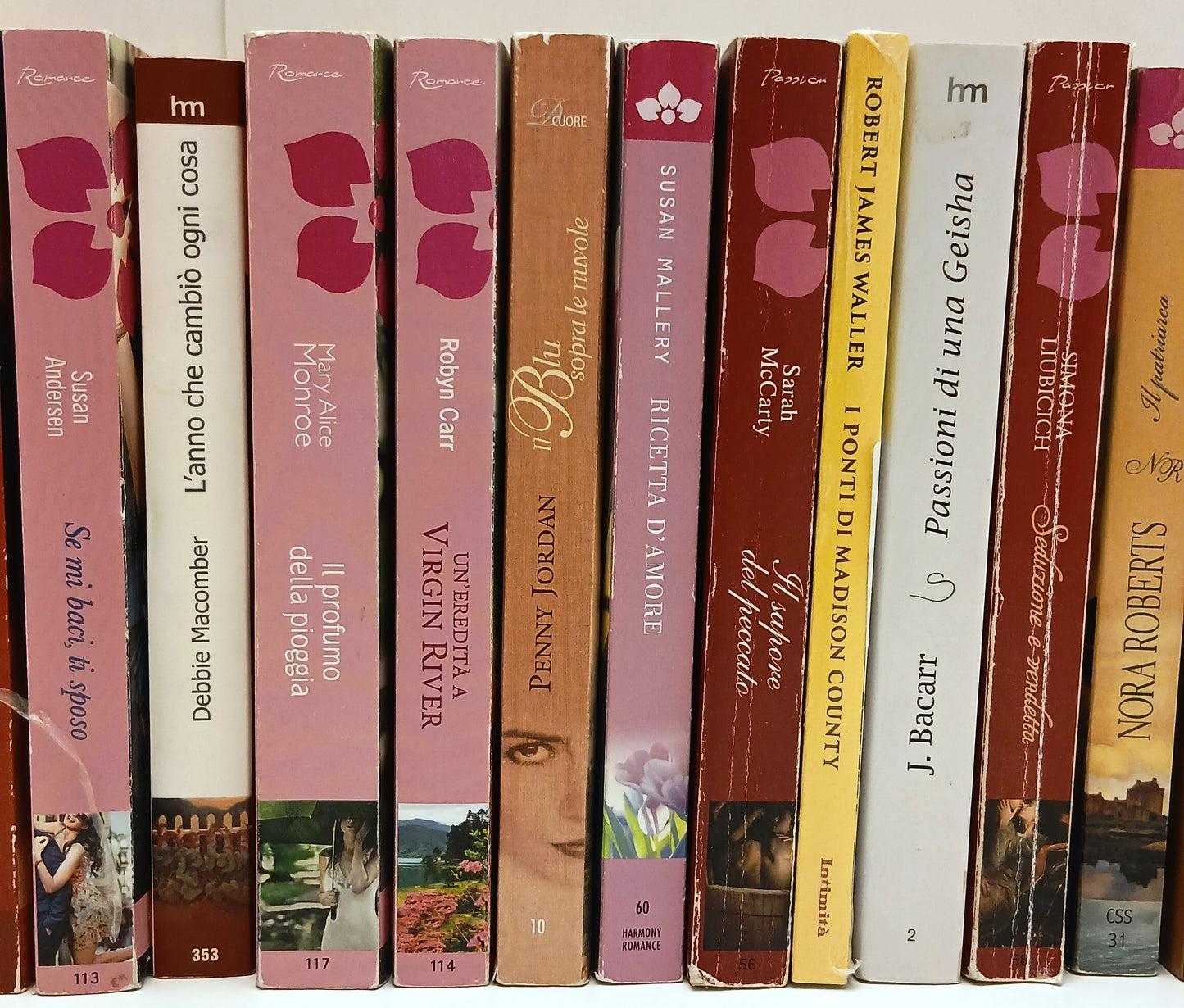LN- BLOCCO LOTTO 25 ROMANZI COLLEZIONE HARMONY -- MONDADORI ---- B - BLCP11