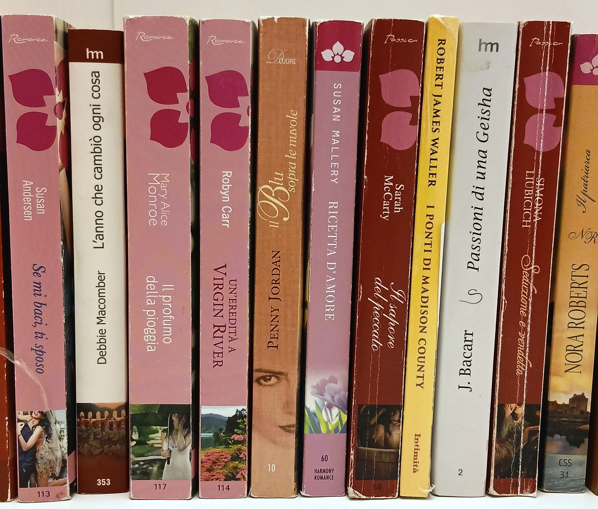 LN- BLOCCO LOTTO 25 ROMANZI COLLEZIONE HARMONY -- MONDADORI ---- B - BLCP11