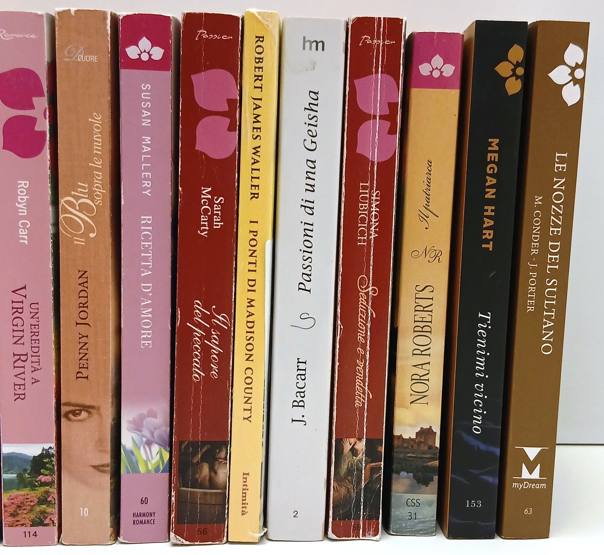 LN- BLOCCO LOTTO 25 ROMANZI COLLEZIONE HARMONY -- MONDADORI ---- B - BLCP11