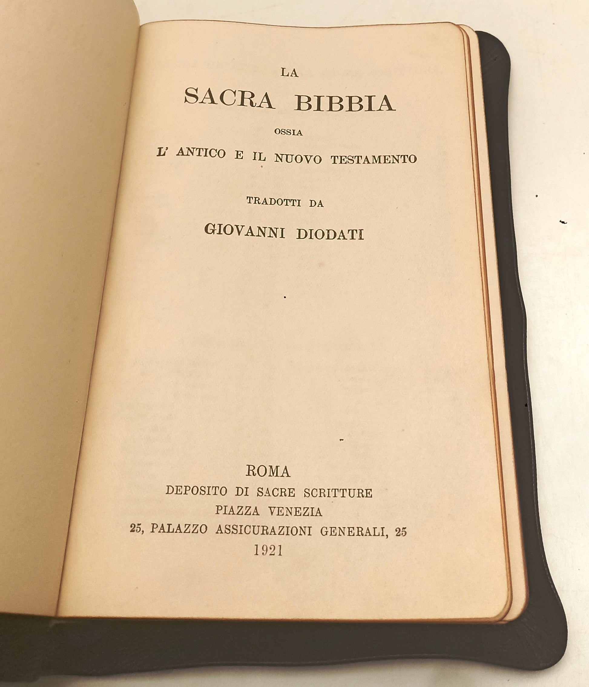 LD- LA SACRA BIBBIA- GIOVANNI DIODATI- DEPOSITO SACRE SCRITTURE- 1921- B- XFS107