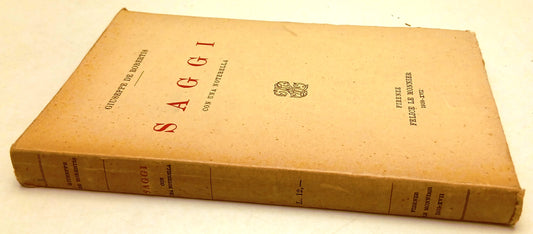 LZ- SAGGI CON UNA NOTERELLA- GIUSEPPE DE ROBERTIS - LE MONNIER--- 1939- B- ZFS59