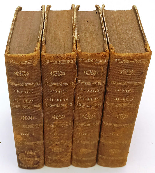 LH- HISTOIRE DE GIL-BLAS DE SANTILLANE 4 TOMI SETTECENTINA- LE SAGE- 1790- XFS33