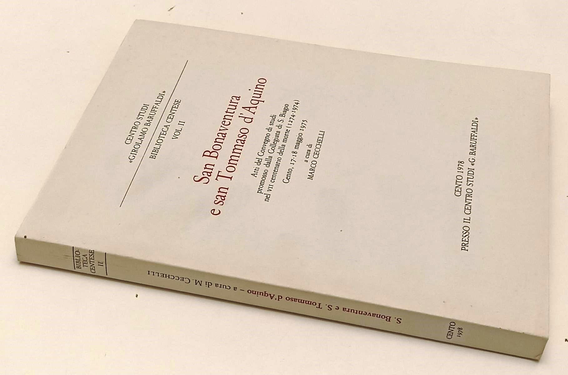 LD- SAN BONAVENTURA E SAN TOMMASO D'AQUINO -- G. BARUFFALDI --- 1979 - B- YFS495