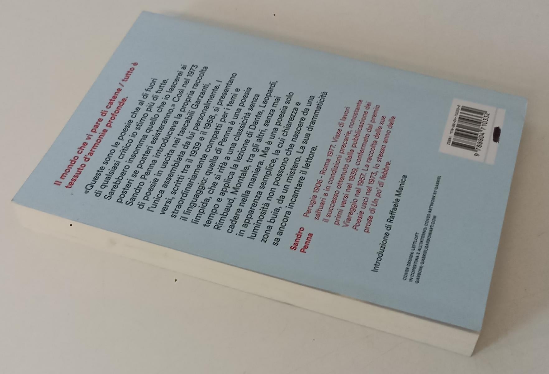 LN- POESIE - SANDRO PENNA - MONDADORI - OSCAR MODERNI - 1a ED. - 2019- B- XFS142