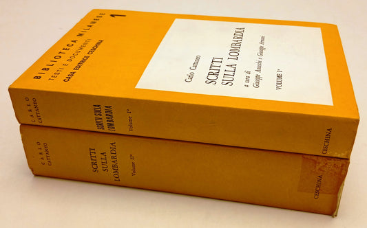 LS- SCRITTI SULLA LOMBARDIA 1/2 - CARLO CATTANEO - CESCHINA --- 1971- BS- YFSXXX