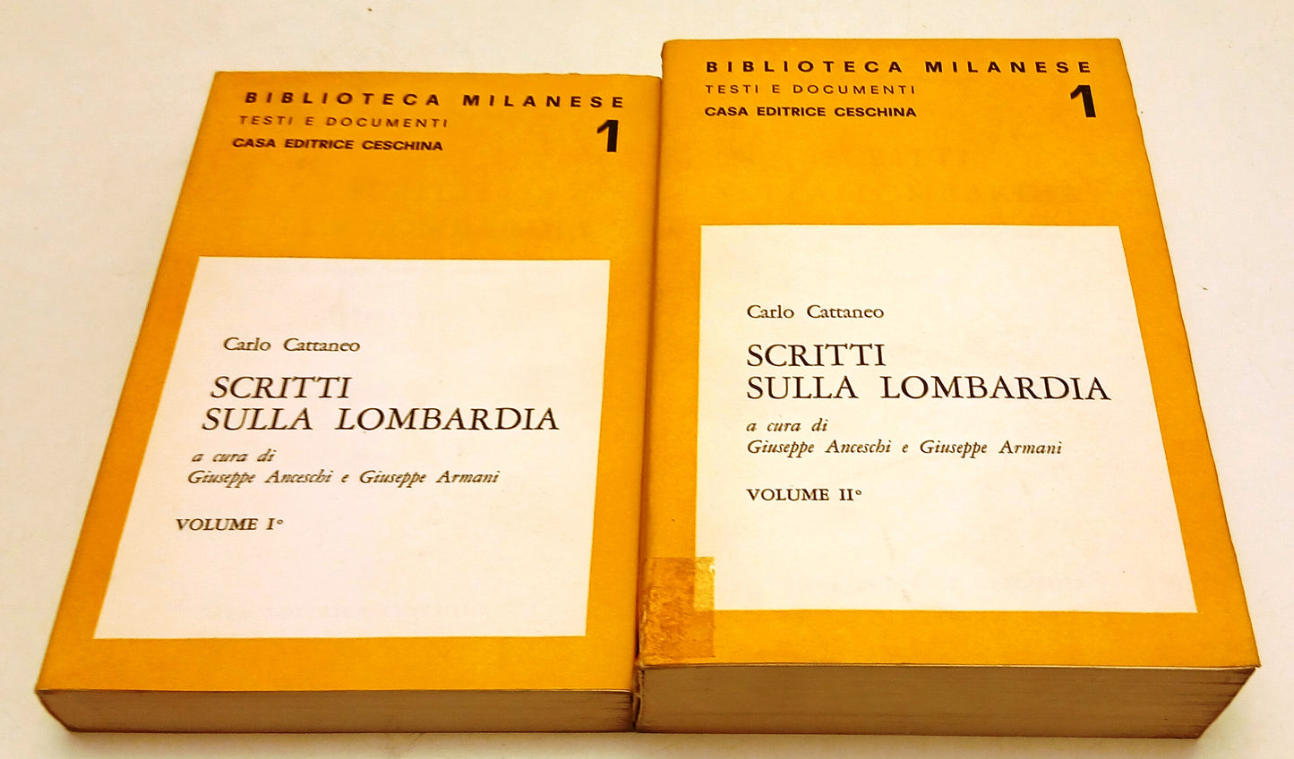 LS- SCRITTI SULLA LOMBARDIA 1/2 - CARLO CATTANEO - CESCHINA --- 1971- BS- YFSXXX