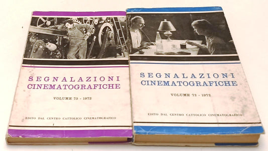 LW- SEGNALAZIONI CINEMATOGRAFICHE VOLUMI 72/73 1972 - CENTRO CATTOLICO - YFS485