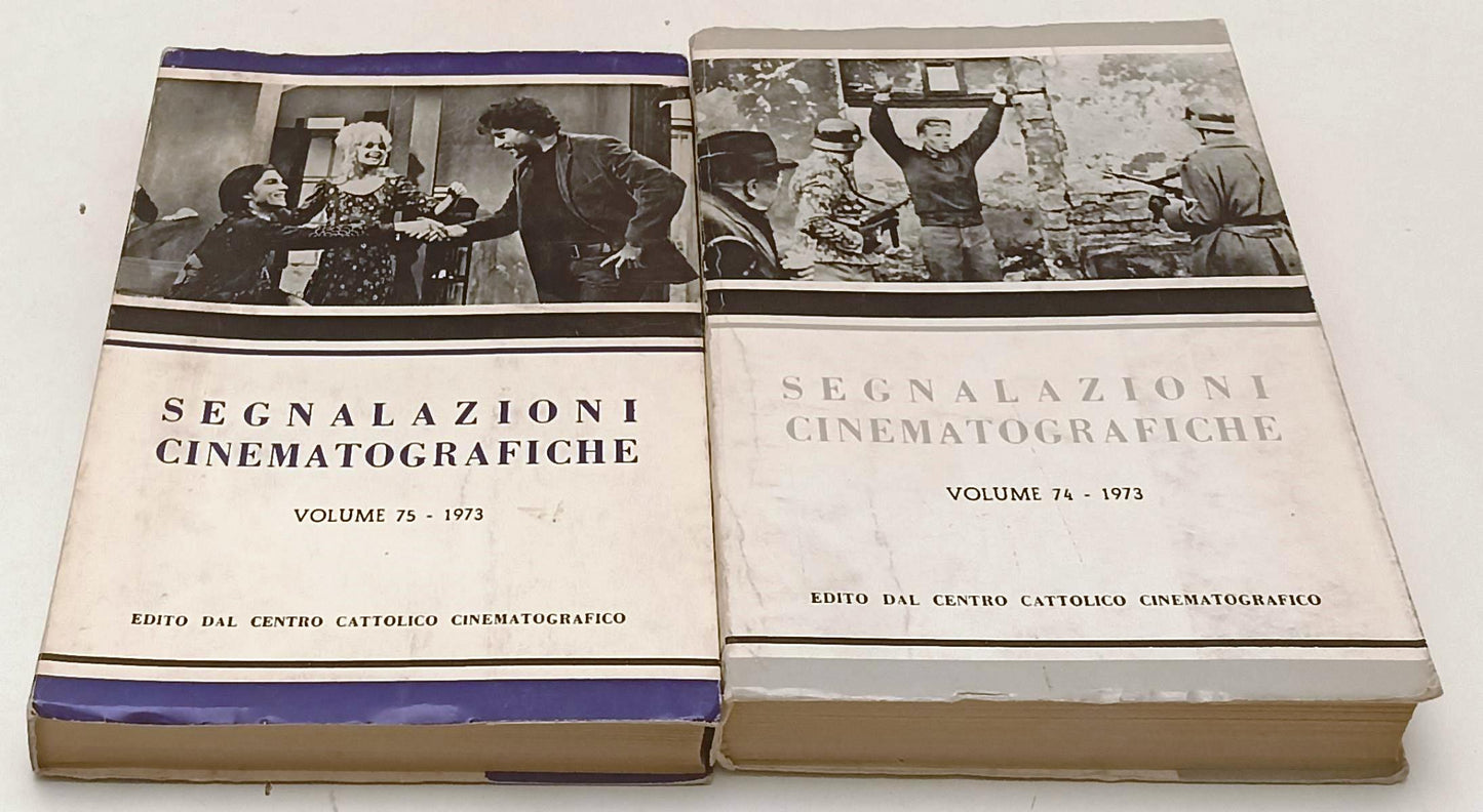 LW- SEGNALAZIONI CINEMATOGRAFICHE VOLUMI 74/75 1973 - CENTRO CATTOLICO - YFS488