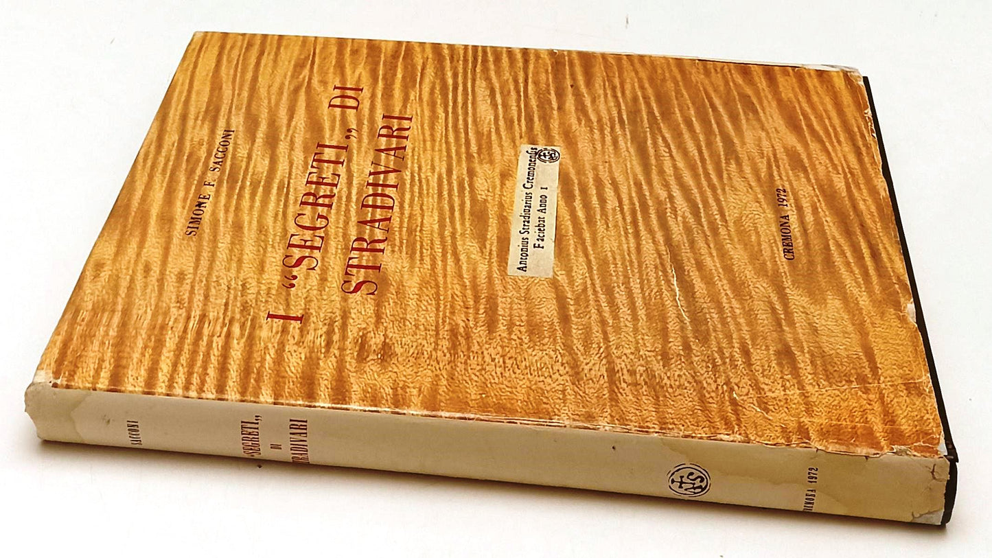 LZ- I SEGRETI DI STRADIVARI - SIMONE SACCONI- LIBRERIA CONVEGNO- 1972- CS- XFS90