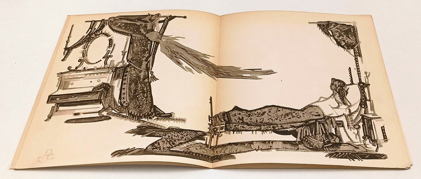 LT- SEI DISEGNI FABRIZIO CLERICI - 6 TAVOLE ILLUSTRATE "IL GUANTO NERO"- XFS176