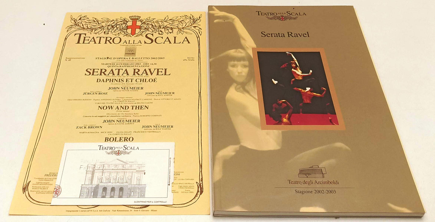LT- TEATRO ALLA SCALA STAGIONE 2002/2003 SERATA RAVEL TEATRO ARCIMBOLDI - YFS977
