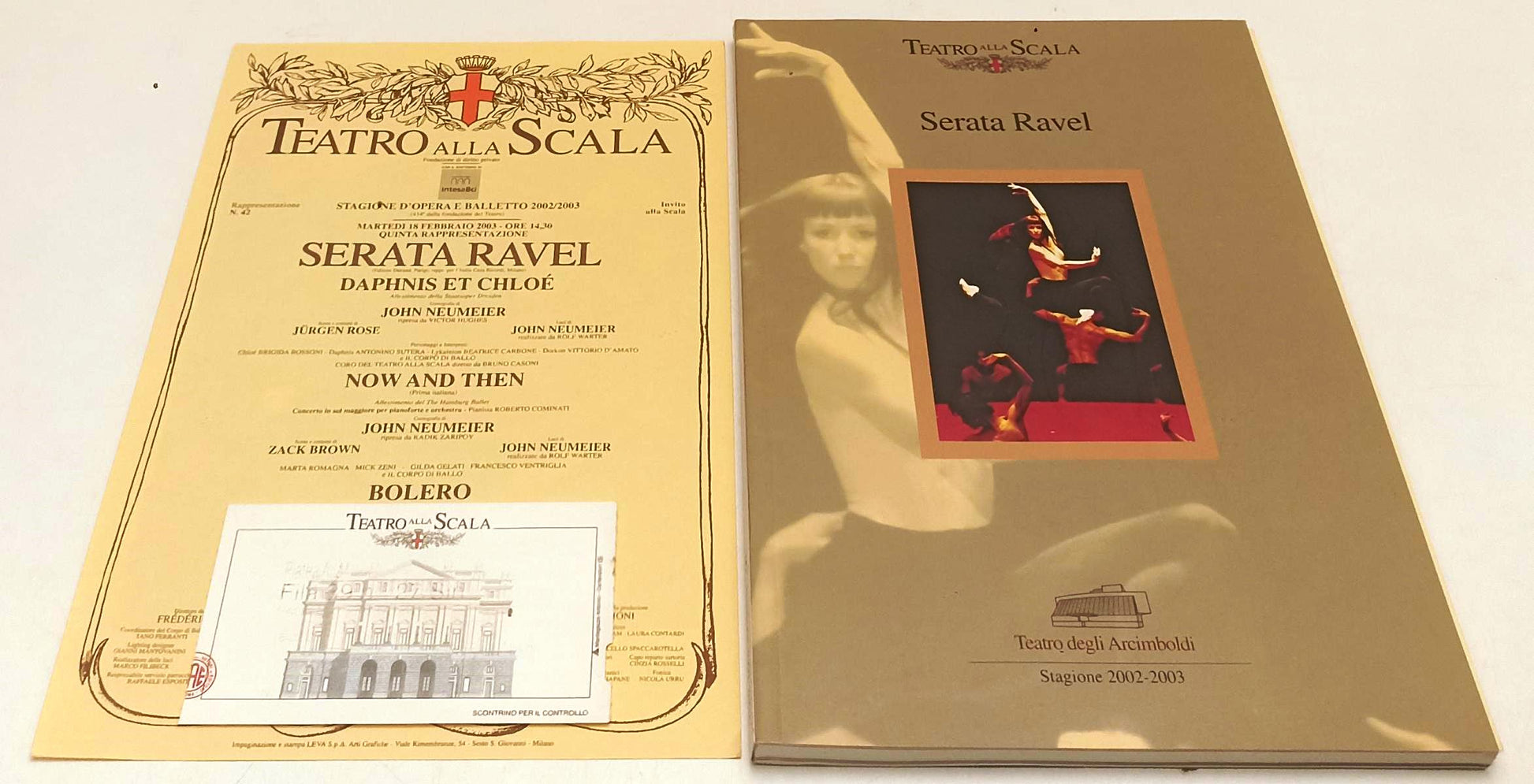 LT- TEATRO ALLA SCALA STAGIONE 2002/2003 SERATA RAVEL TEATRO ARCIMBOLDI - YFS977