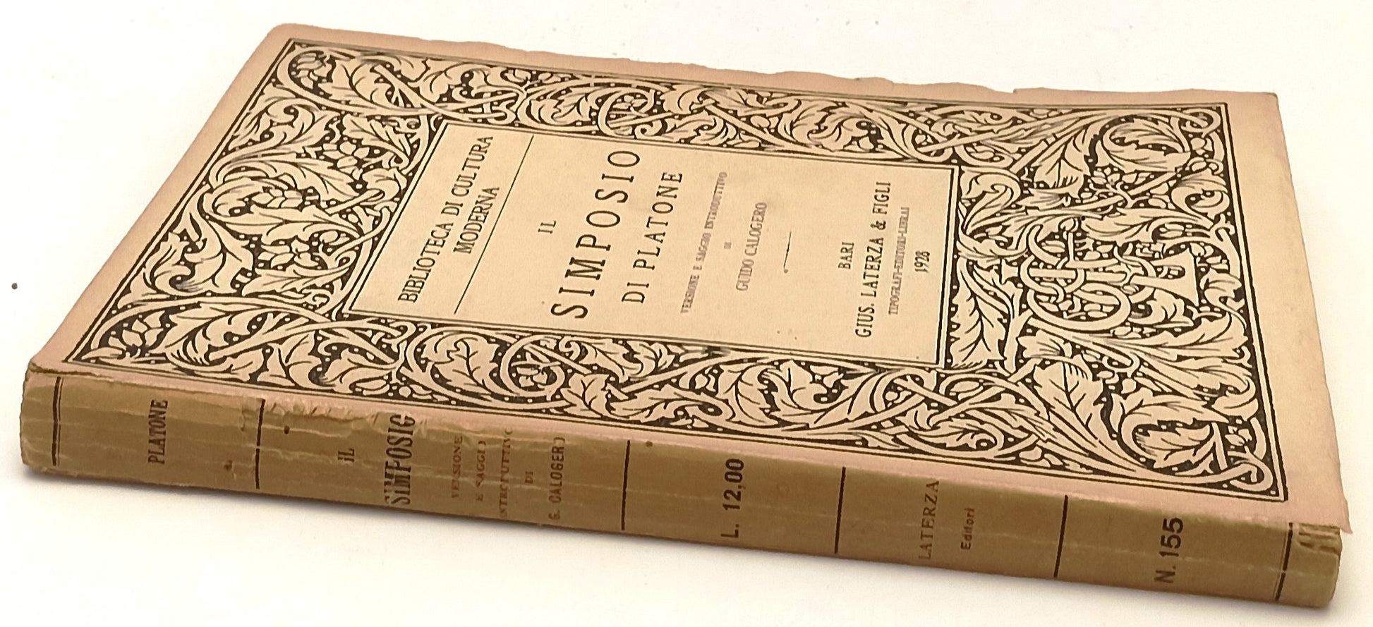 LS- IL SIMPOSIO DI PLATONE -- LATERZA- BIBLIOTECA CULTURA MODERNA-- 1928- B- XFS
