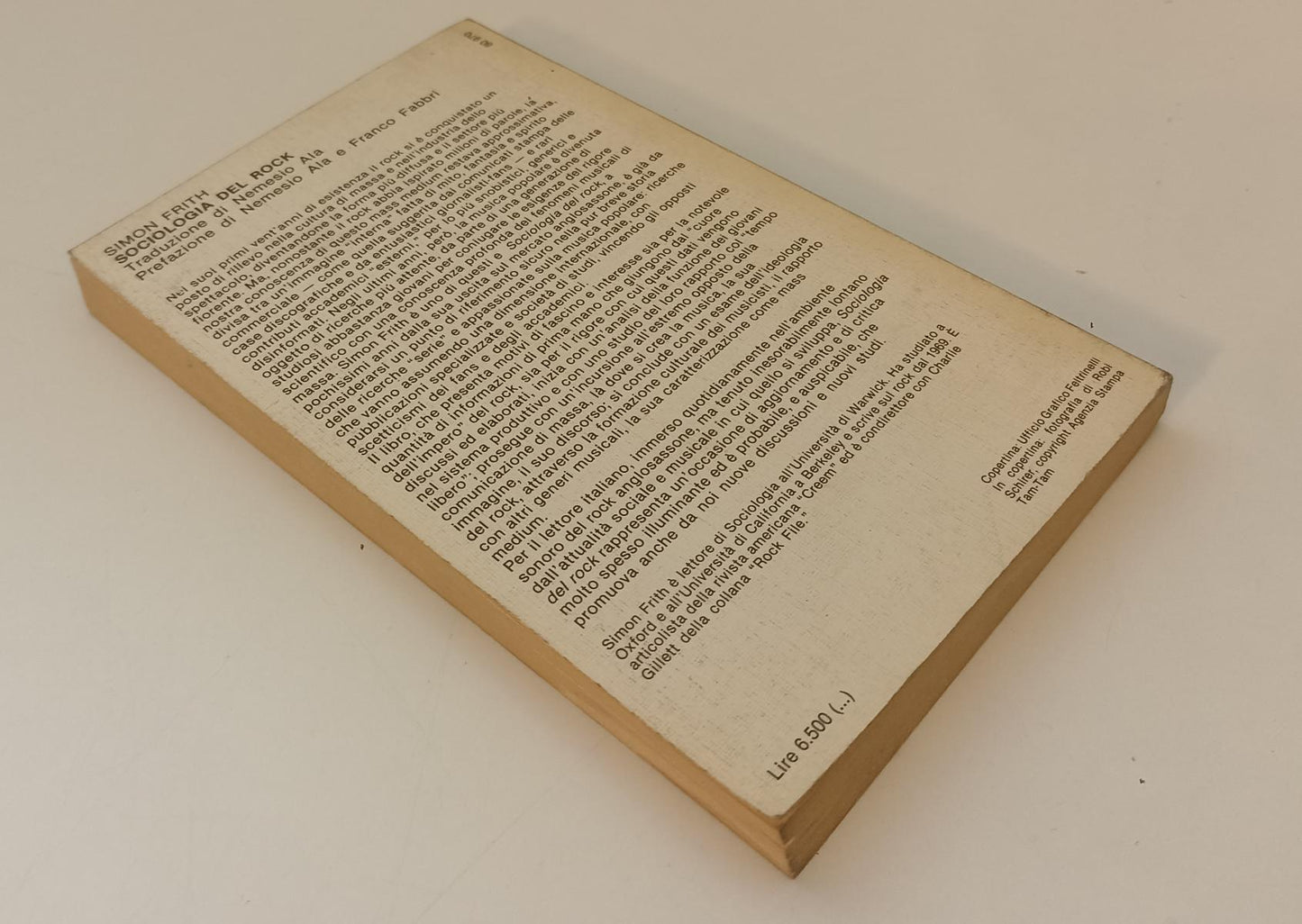 LS- SOCIOLOGIA DEL ROCK - SIMON FRITH - FELTRINELLI- UE- 1a ED.- 1982- B- XFS142