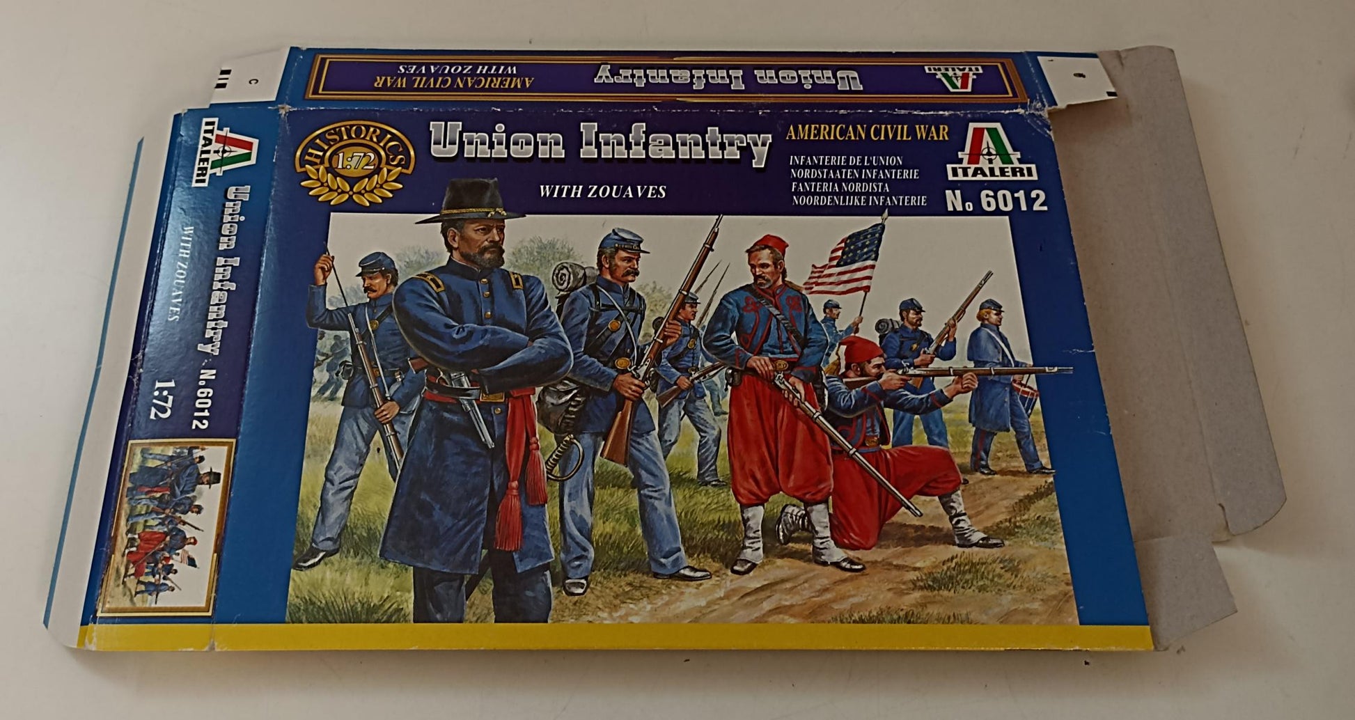 GG- SCATOLA SOLDATINI VUOTA UNION INFANTRY ZOUAVES 6012 1:72 ITALERI - RVSa120