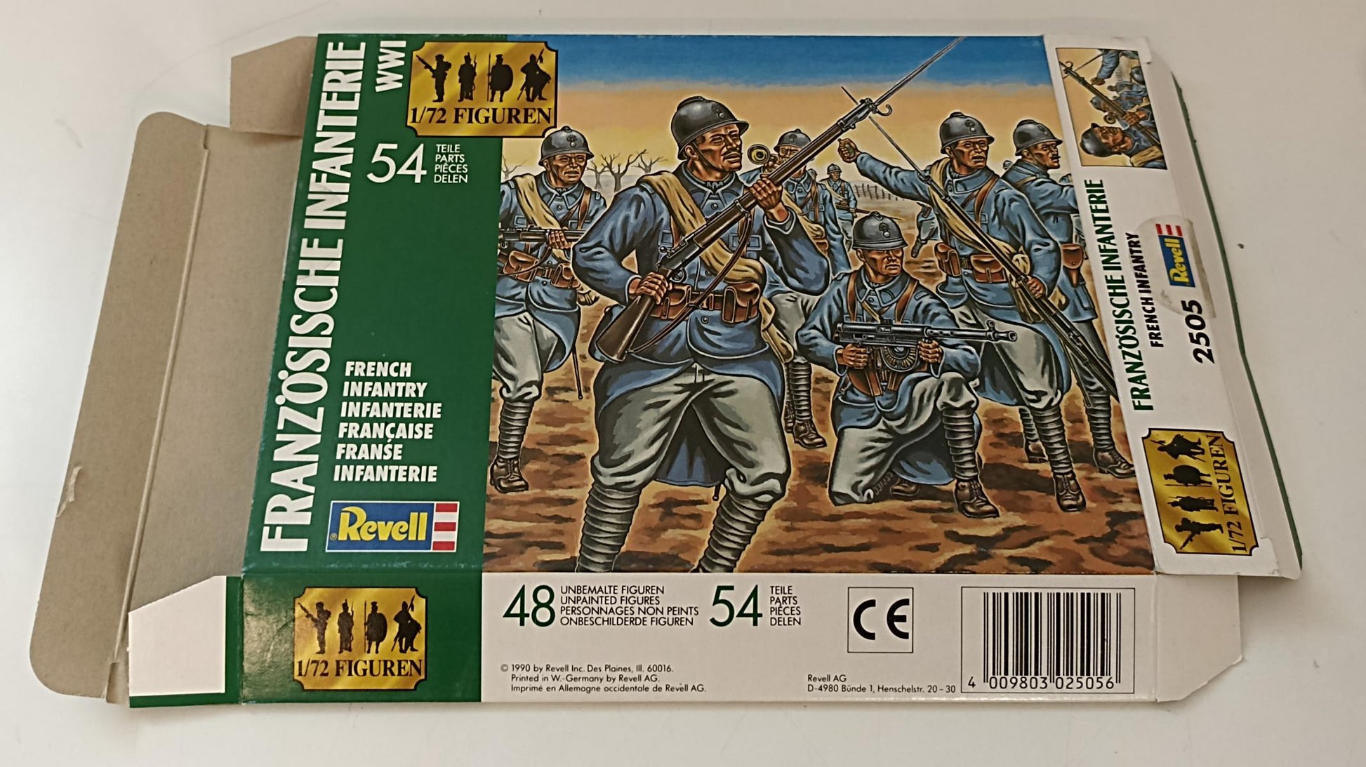 GG- SCATOLA SOLDATINI VUOTA FRANZOSISCHE INFANTERIE WWI 2505 1:72 REVELL RVSa124
