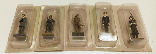 GG- LOTTO 5 SOLDATINI CON SCATOLA IN PIOMBO - HACHETTE DeAGOSTINI - E25
