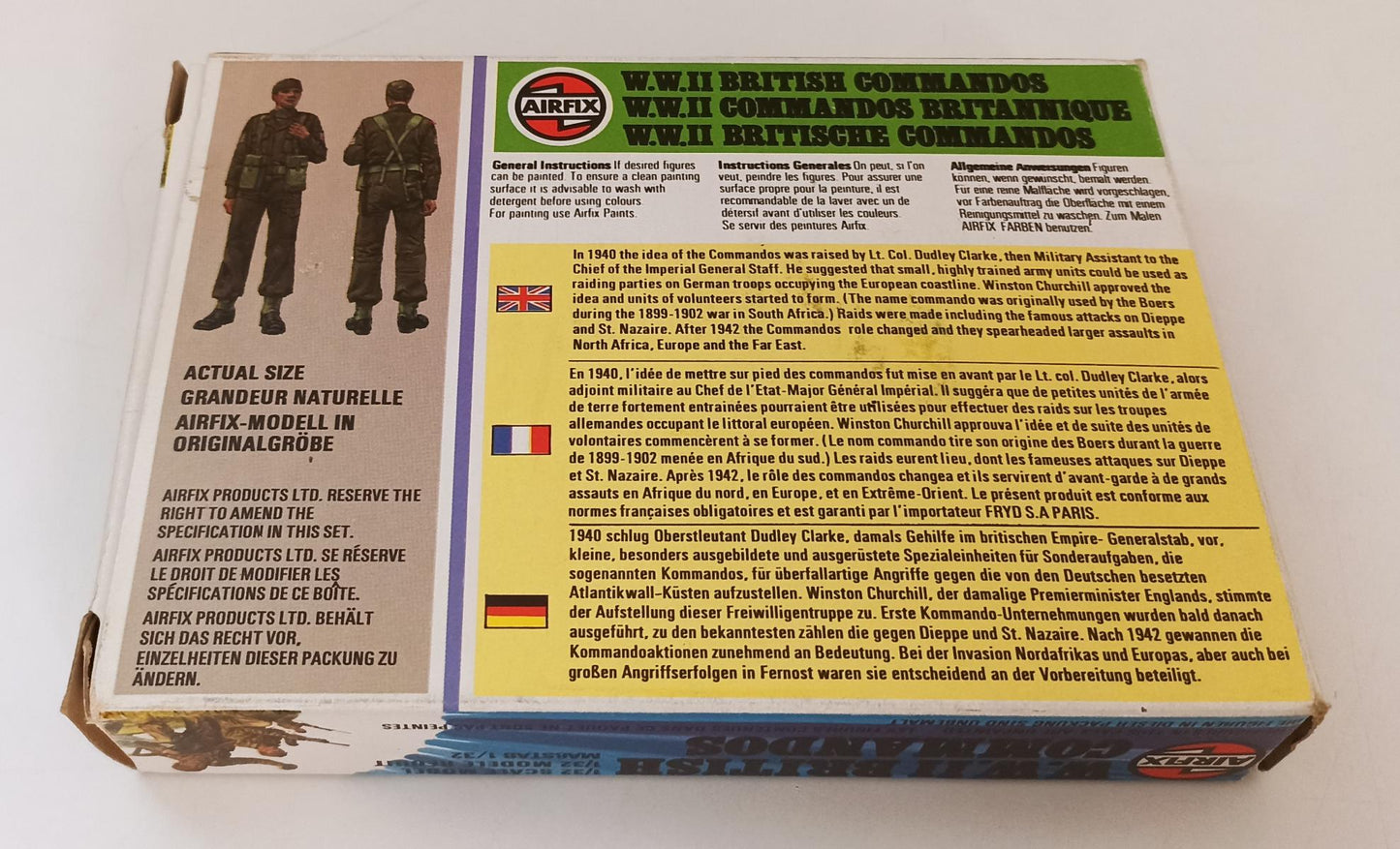 GG- SOLDATINI FIGURES scale 1/32 51554-0 W.W.II BRITISH COMMNANDOS AIRFIX GTTS50