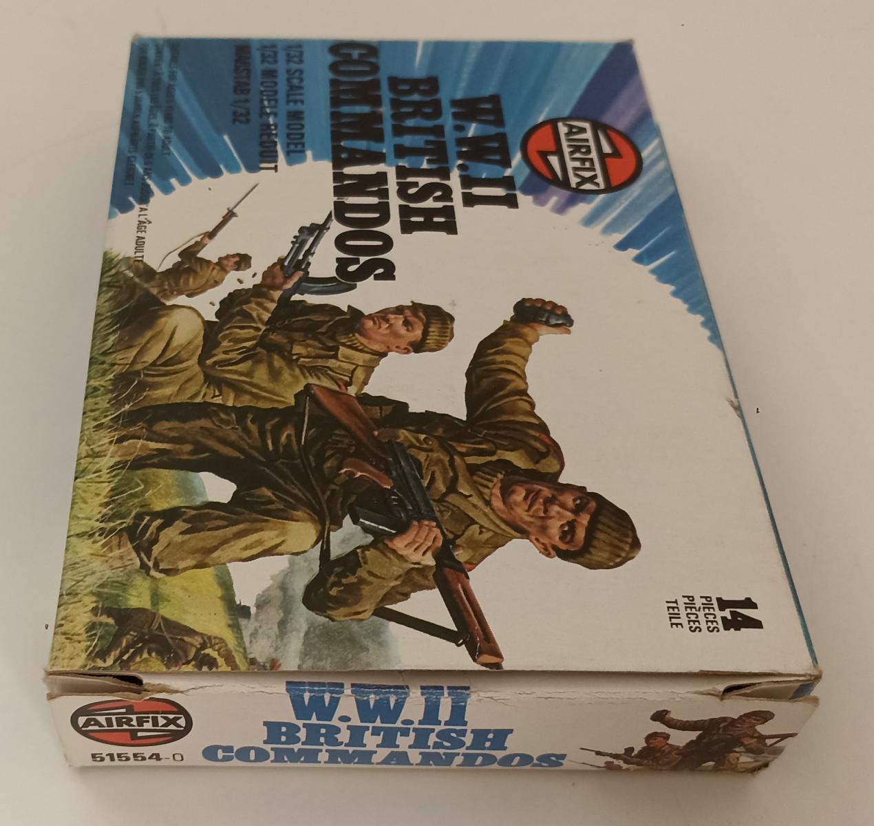 GG- SOLDATINI FIGURES scale 1/32 51554-0 W.W.II BRITISH COMMNANDOS AIRFIX GTTS50