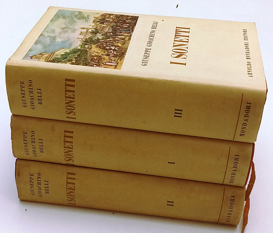 I SONETTI 3 VOLUMI- GIUSEPPE GIOACCHINO BELLI- MONDADORI--- 1952- CS- XFS209