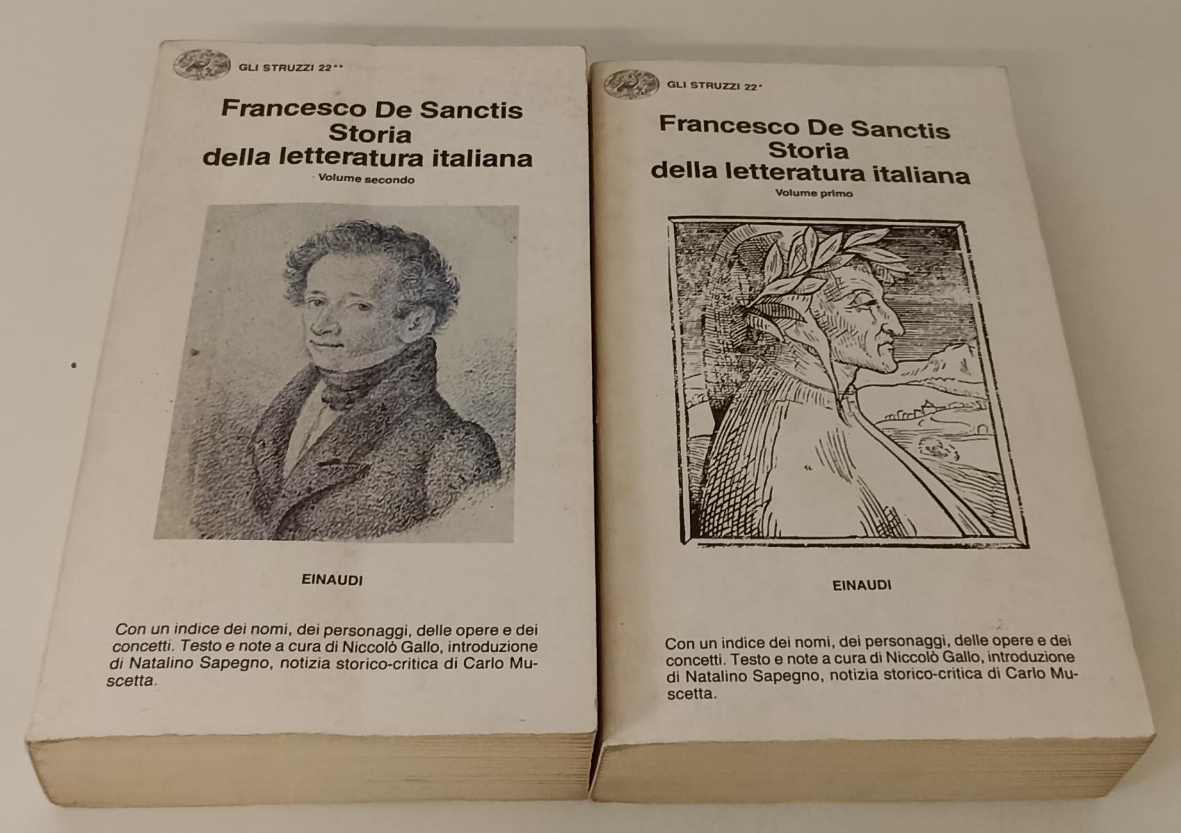 LS- STORIA DELLA LETTERATURA ITALIANA 1/2 - DE SANCTIS- EINAUDI- STRUZZI-  B- XFS