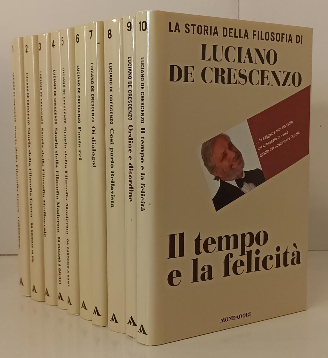 LS- LA STORIA DELLA FILOSOFIA 1/10 - DE CRESCENZO- MONDADORI--- 1983- CS-YFS
