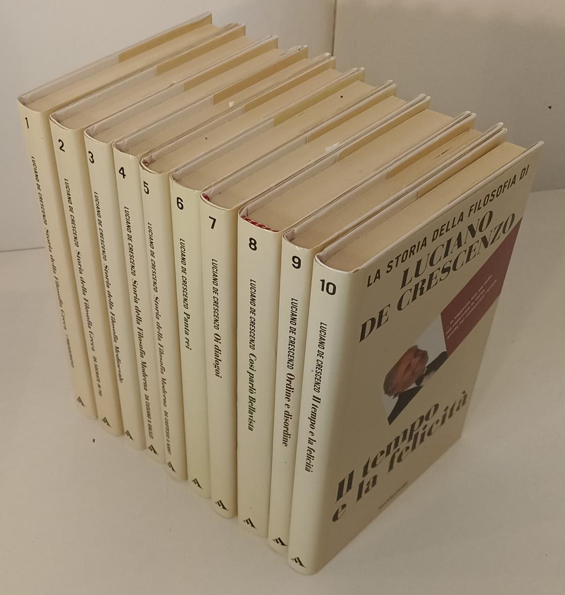LS- LA STORIA DELLA FILOSOFIA 1/10 - DE CRESCENZO- MONDADORI--- 1983- CS-YFS