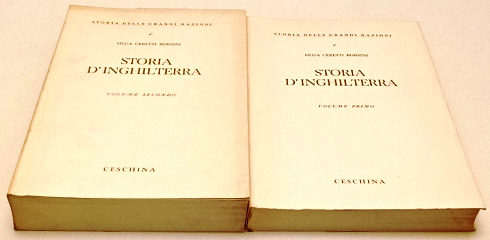 LS- STORIA D'INGHILTERRA 2 VOLUMI- OLGA CERETTI BORSINI- CESCHINA- 1973-B-YFS556