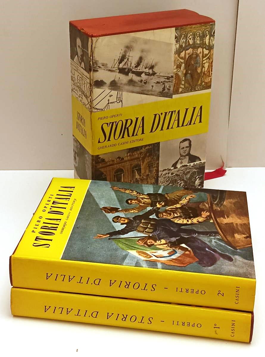 LS- STORIA D'ITALIA 2 VOLUMI - PIERO OPERTI- GHERARDO CASINI--- 1963- CS- YFS452