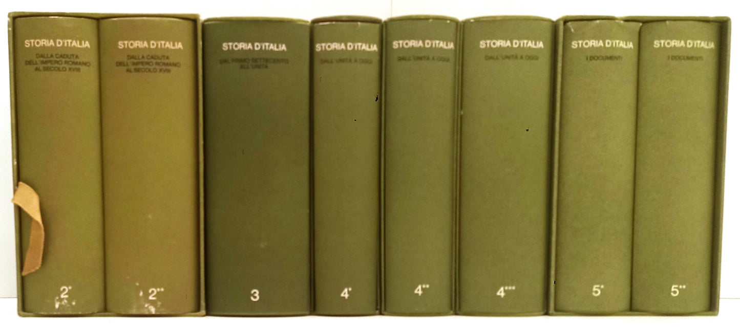 LS- STORIA D'ITALIA VOLUMI 2/5 (8 TOMI) -- EINAUDI --- 19761982 - CS- BLCG24