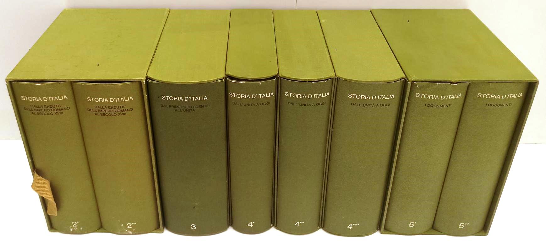 LS- STORIA D'ITALIA VOLUMI 2/5 (8 TOMI) -- EINAUDI --- 19761982 - CS- BLCG24