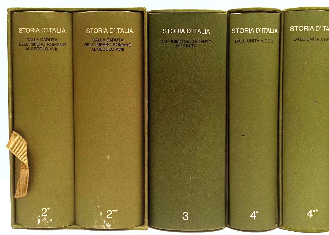 LS- STORIA D'ITALIA VOLUMI 2/5 (8 TOMI) -- EINAUDI --- 19761982 - CS- BLCG24