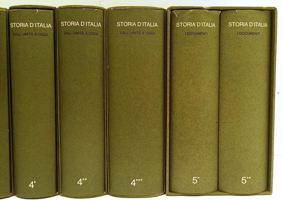 LS- STORIA D'ITALIA VOLUMI 2/5 (8 TOMI) -- EINAUDI --- 19761982 - CS- BLCG24