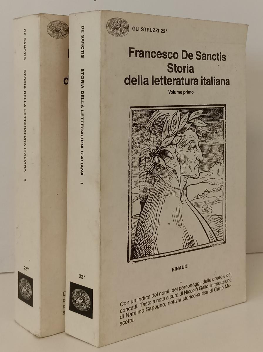 LS- STORIA DELLA LETTERATURA ITALIANA 1/2 - DE SANCTIS- EINAUDI- STRUZZI- B- XFS